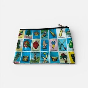 Colorful Lotería  themed Print Pouch make up or pencil pouch